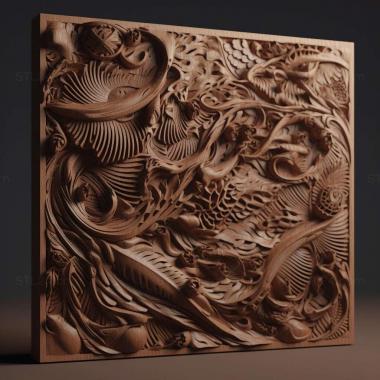Patterns and decorations Heat 4 3d model